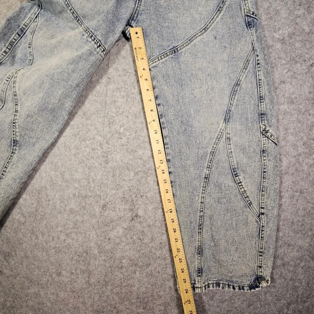 Supermade Mens Acid Wash Barrel Leg Jeans Edgy Skater Grunge Street Size M READ